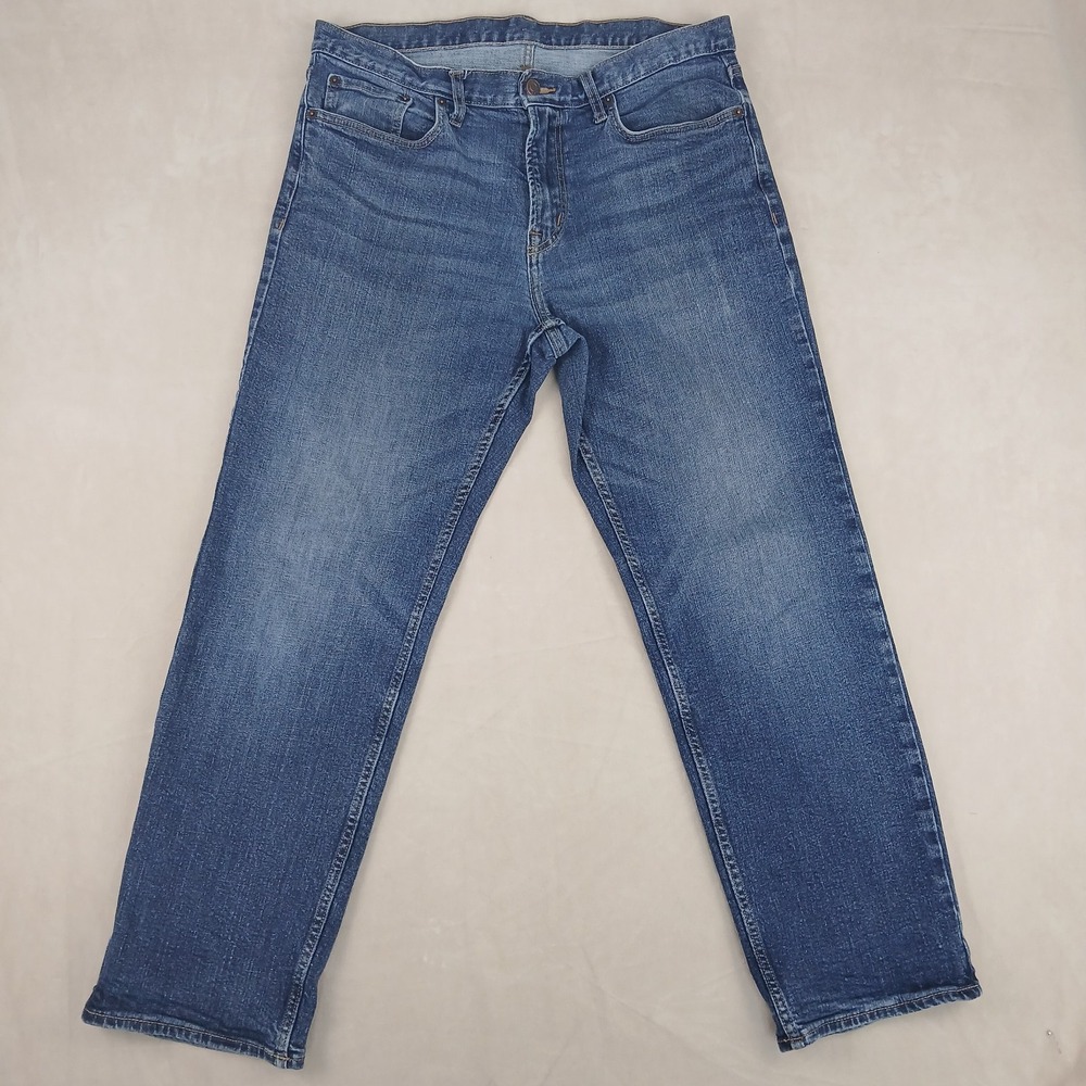 Old Navy 36x32 Mens‎ Jeans Loose **Actual 35x29 ** Straight Fit Whiskering